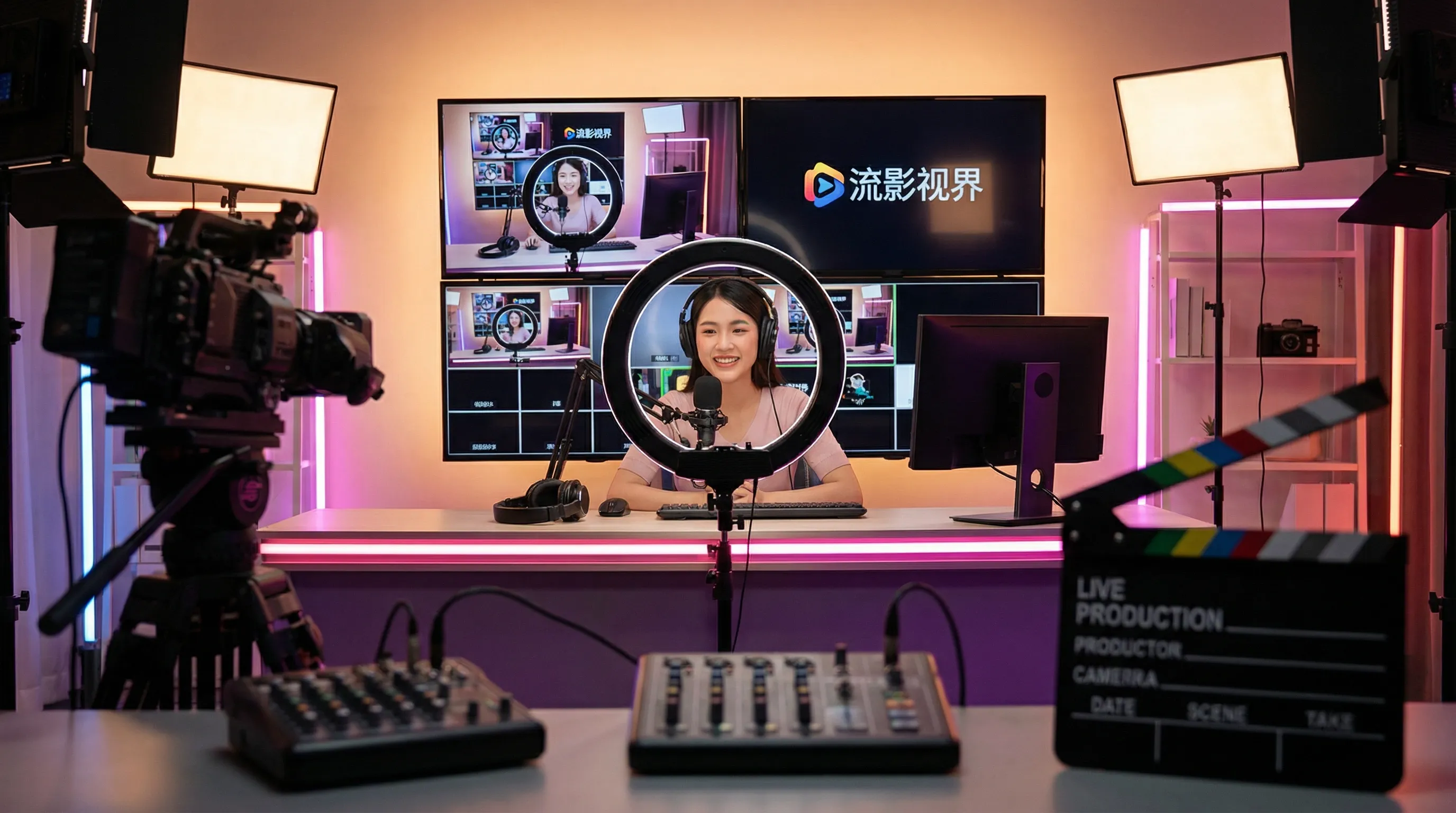 蜜桃视频影视传媒平台宣传横幅